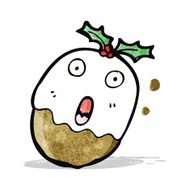 cartoon christmas pudding N2