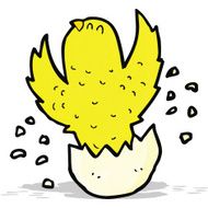 cartoon hatching chick