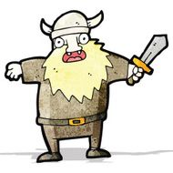 cartoon viking man