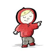 cartoon boy in hooded sweatshirt dancing N2