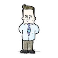 cartoon friendly office man
