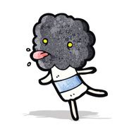 cute cartoon cloud head creauture