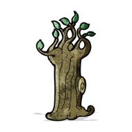 cartoon spooky old tree N2