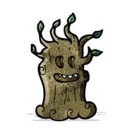 cartoon spooky old tree N5