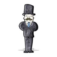 cartoon victorian man