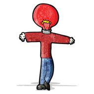cartoon man with red light bulb head