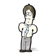 cartoon office man