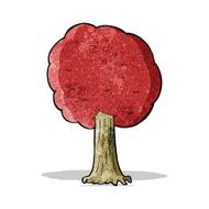 cartoon red tree N2