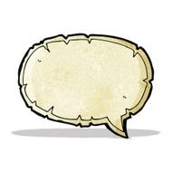 cartoon decorative old speech bubble