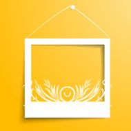 Vector white frames on the yellow wall N3