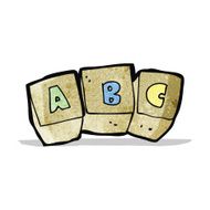 cartoon letter blocks
