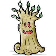 cartoon spooky tree