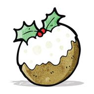 cartoon christmas pudding N5