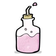 cartoon pink drinks bottle