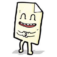 paper sheet cartoon character N3