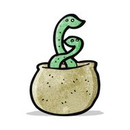 cartoon snakes in basket