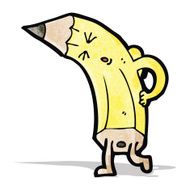 cartoon pencil with bad back N2