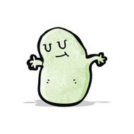 cartoon little blob monster