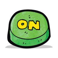 cartoon on button