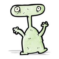 cartoon weird alien monster N8