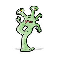 cartoon weird alien monster N9