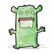 cartoon weird alien monster N10