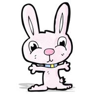 cartoon pink rabbit