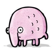 cartoon pink animal