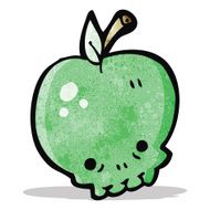 cartoon apple skull