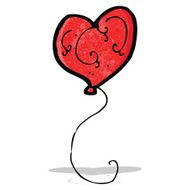 cartoon heart balloon