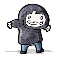 cartoon boy in hooded sweatshirt