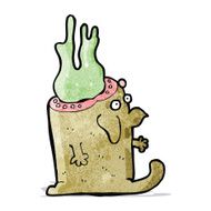 cartoon dog with bad breath