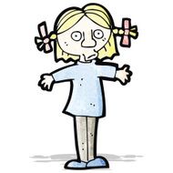 cartoon surprised blond girl