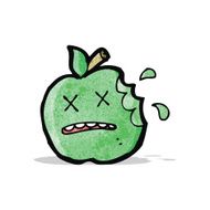 Cartoon Bitten Apple N6