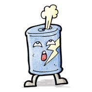 cartoon fizzing soda can