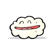 grinning cloud cartoon