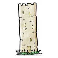 cartoon old castle tower
