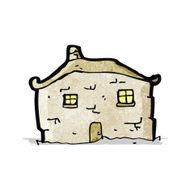 cartoon crumbling old house N2