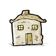 cartoon crumbling old house N3