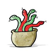 cartoon basket of snakes N2