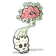 cartoon haunted skull N5