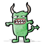 funny little monster cartoon