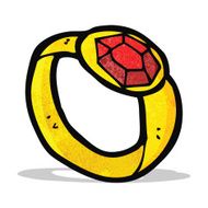 Cartoon Ruby Ring N2