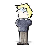 cartoon man with lighting bolt face paint