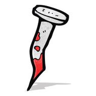 cartoon bloody nail N2