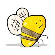 cartoon fat bumble bee