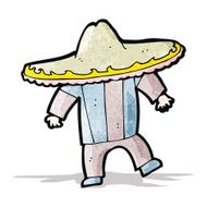 cartoon man in mexican outfit