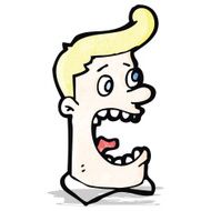cartoon shocked man N11
