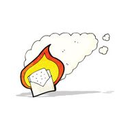 cartoon envelope burning N2