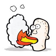 cartoon fire breathing man N2